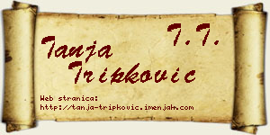 Tanja Tripković vizit kartica